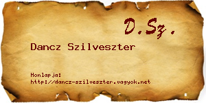 Dancz Szilveszter névjegykártya