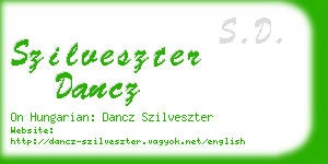 szilveszter dancz business card